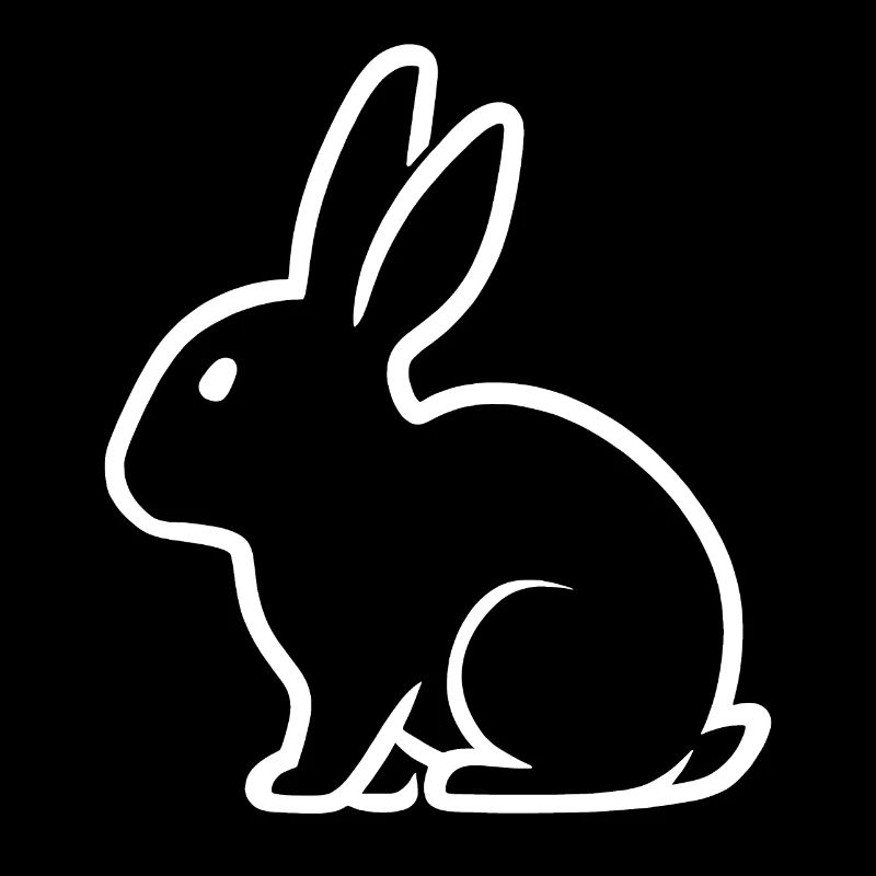 lapin blanc silhouette