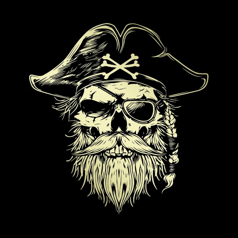 Pirate Skull Gold