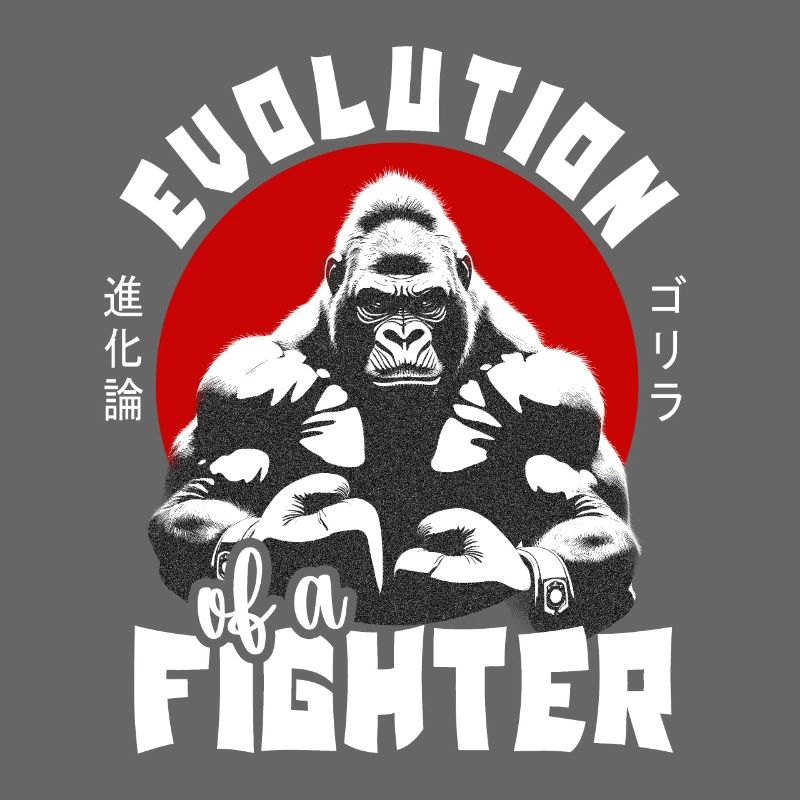 Evolution eines Kämpfers Boxen Gorilla Ape Boxer