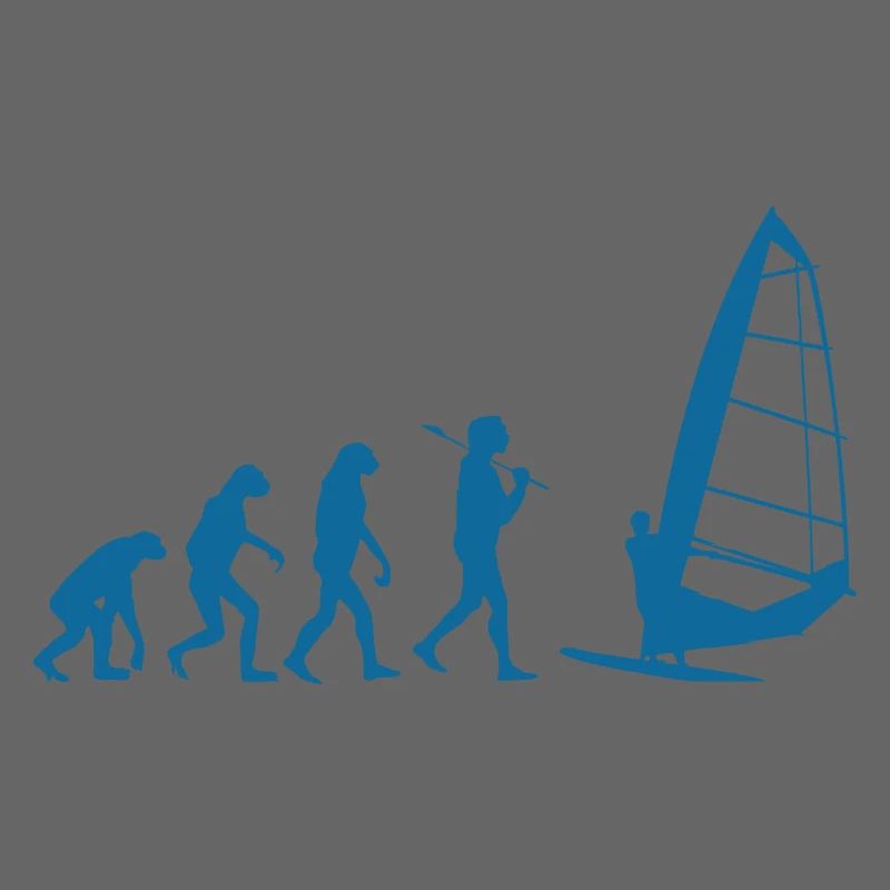 Windsurfing Evolution Windsurfer Wind Water