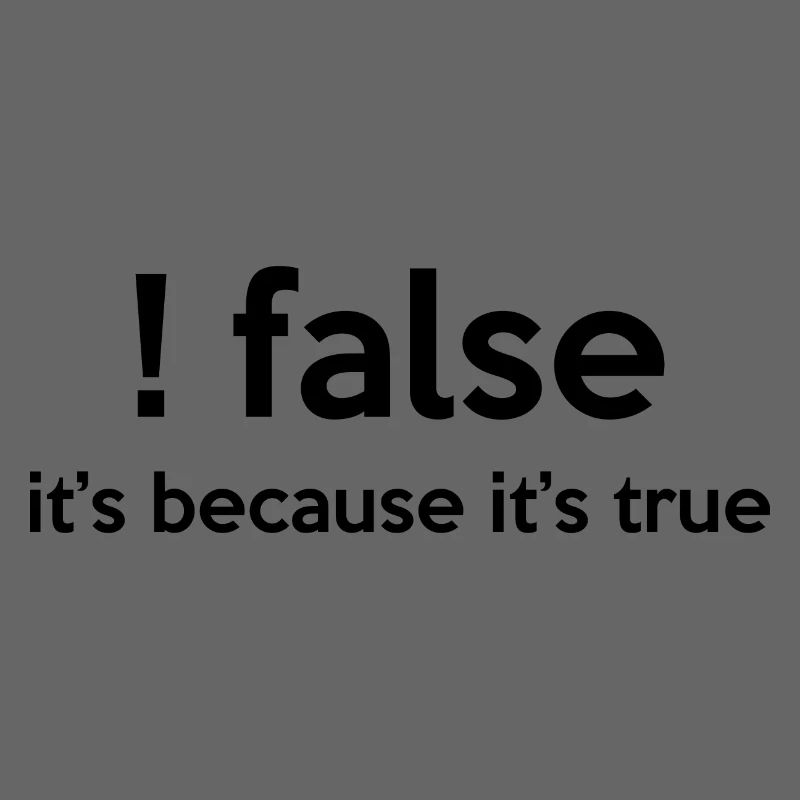 False It's Funny Because It's True Programmer Comp