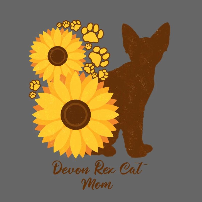 Sonnenblumenmutter - Devon Rex Cat