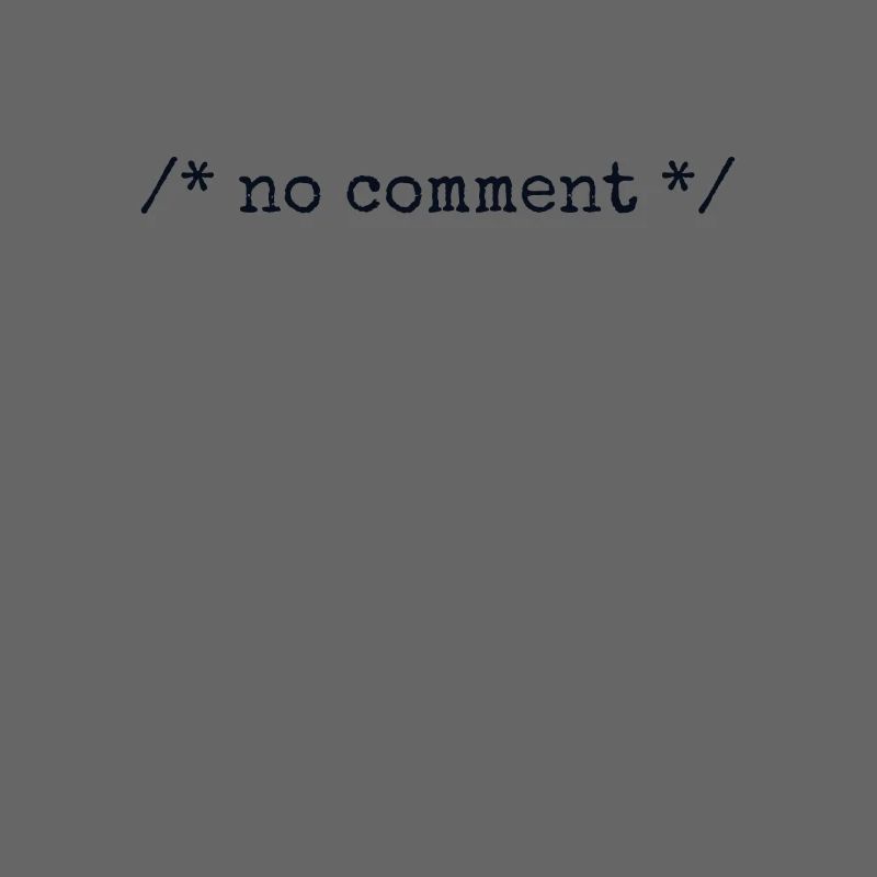 No Comment Developer Software Developer Coder