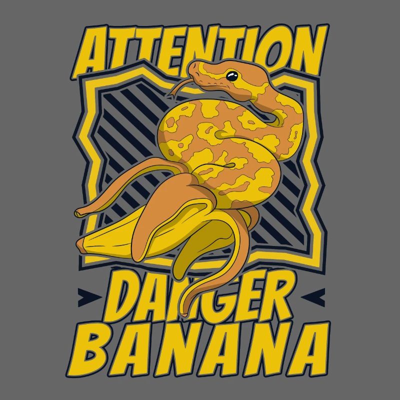 Attention Danger Banane Python Serpent Banane