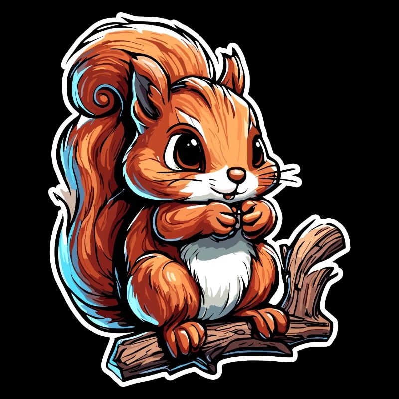 Eichhörnchen / Tier / Nagetier / Waldtier / Comic