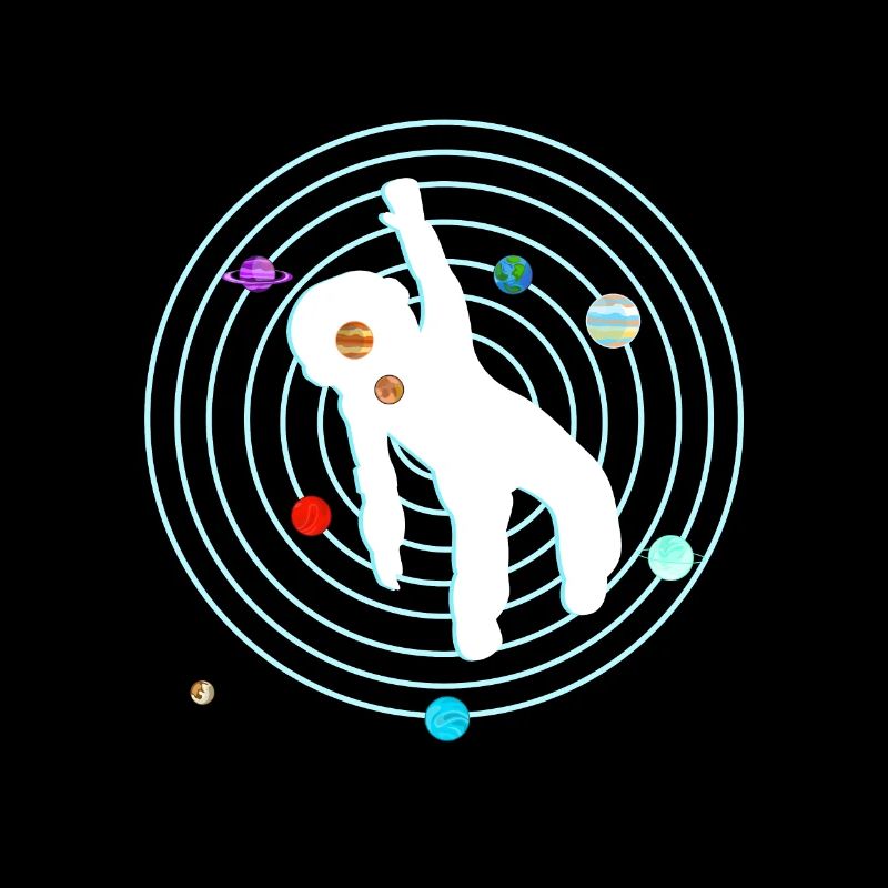 Astronaut im Sonnensystem