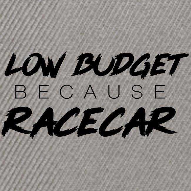 low budget (because) racecar
