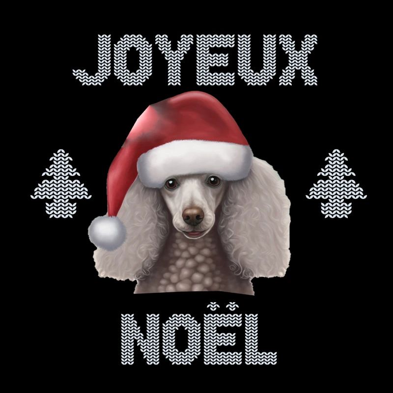 caniche joyeux noel chien pull noël