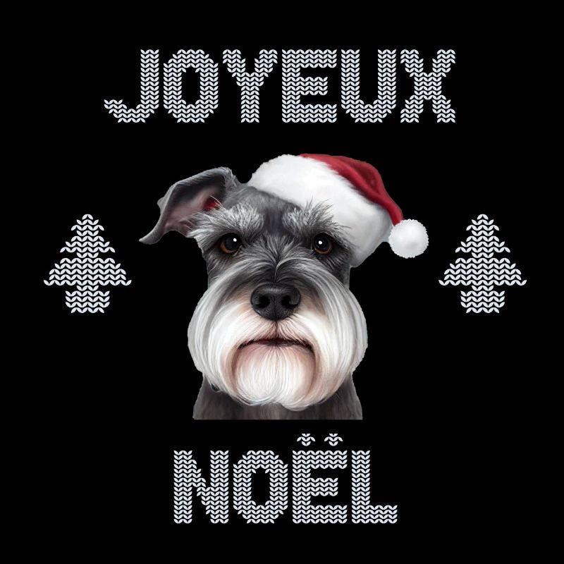 schnauzer pull noel joyeux noël chien