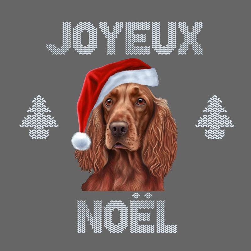 cocker anglais joyeux noel pull noël chien