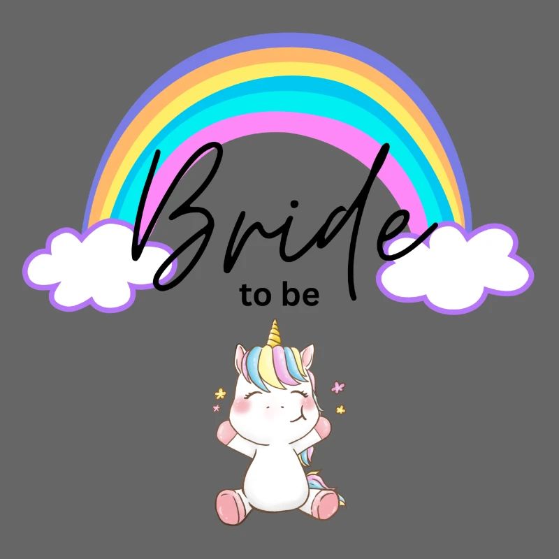 Bride to be - Einhorn mit Regenbogen
