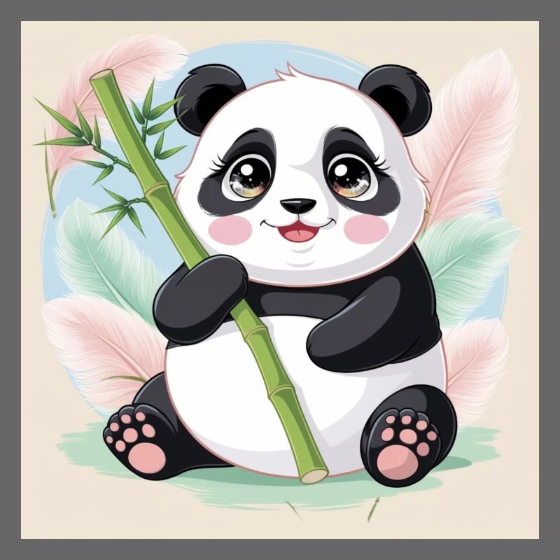 Playfull Panda Comic Style