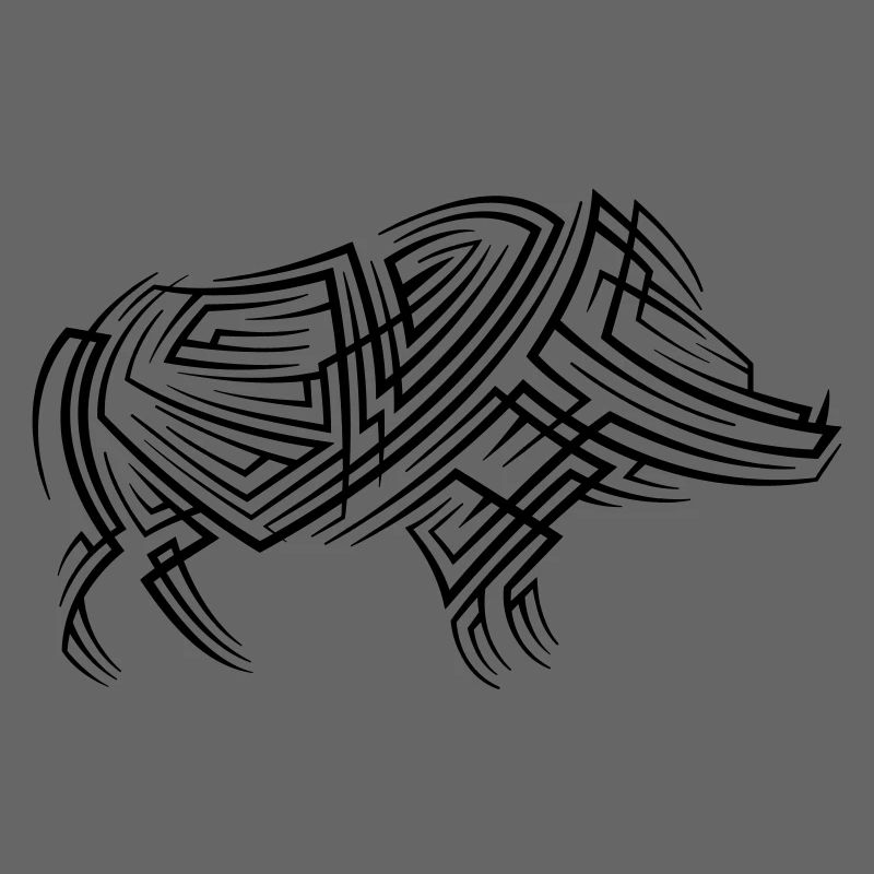 Tatouage tribal de sanglier