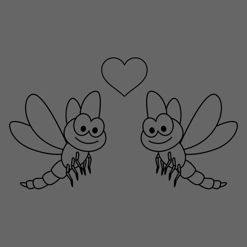 libellule comic couple amour