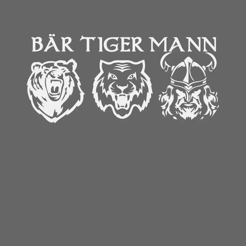Bär Tiger Mann Bart Bartträger Spruch Geschenk