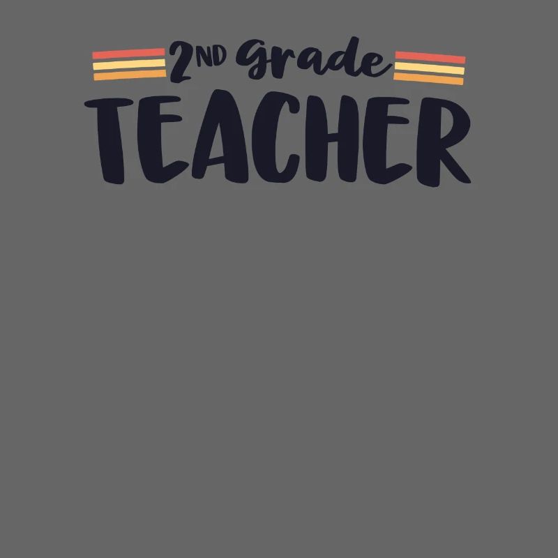 Retro 2nd Grade Teacher Second Matching 70s Back