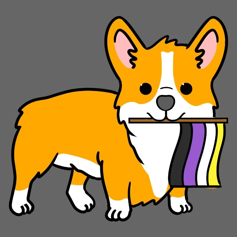 Corgi Nonbinary Pride Flag