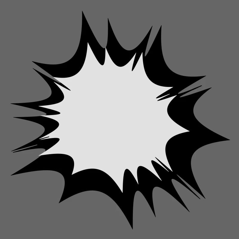 Comic speech bubble explosion