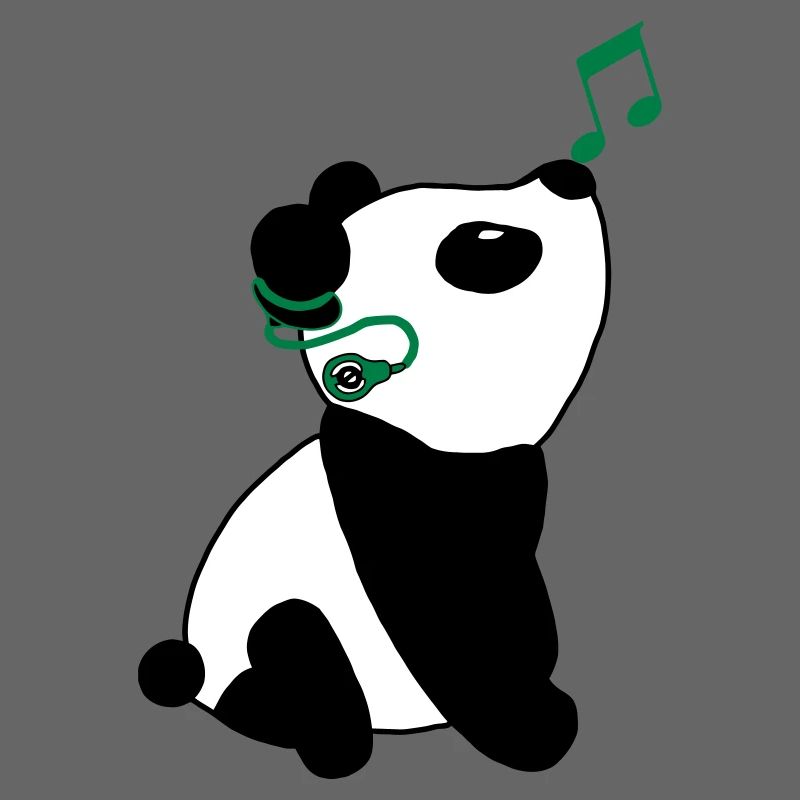 Panda with cochlear implant