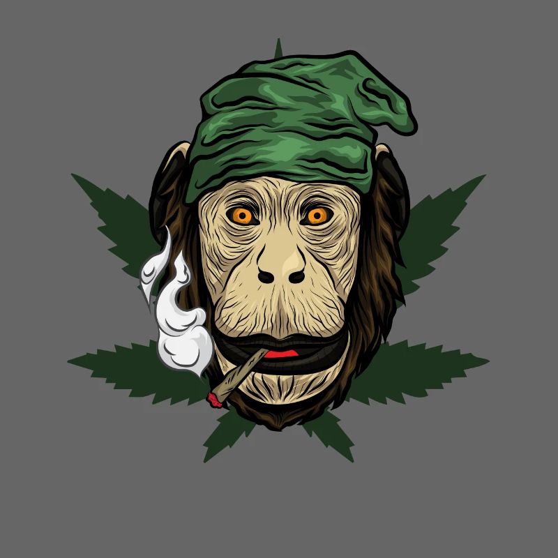 Kiffender Affe Mit Joint