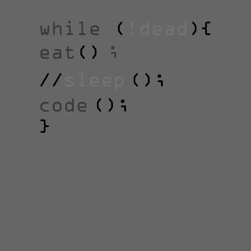 While Not Dead Eat Programmeur de code Sleep Hacker