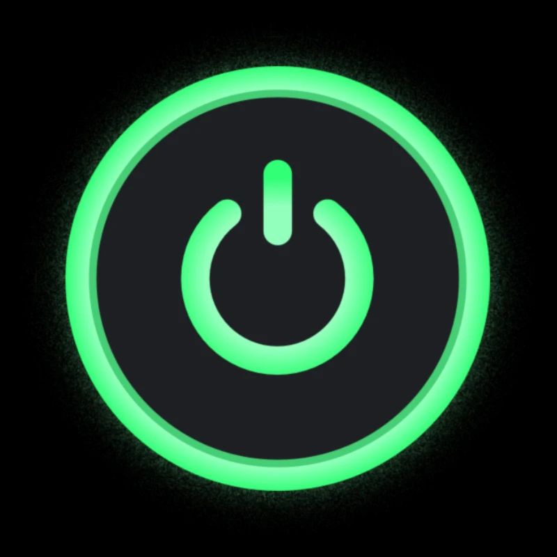 power on, power button
