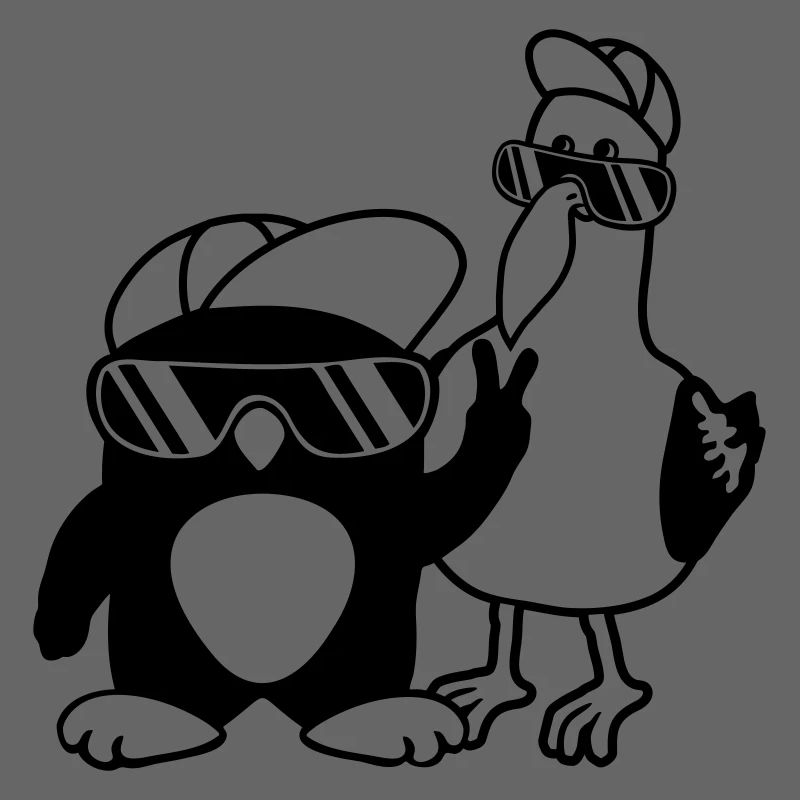 Pinguin Möwe 2 Freunde
