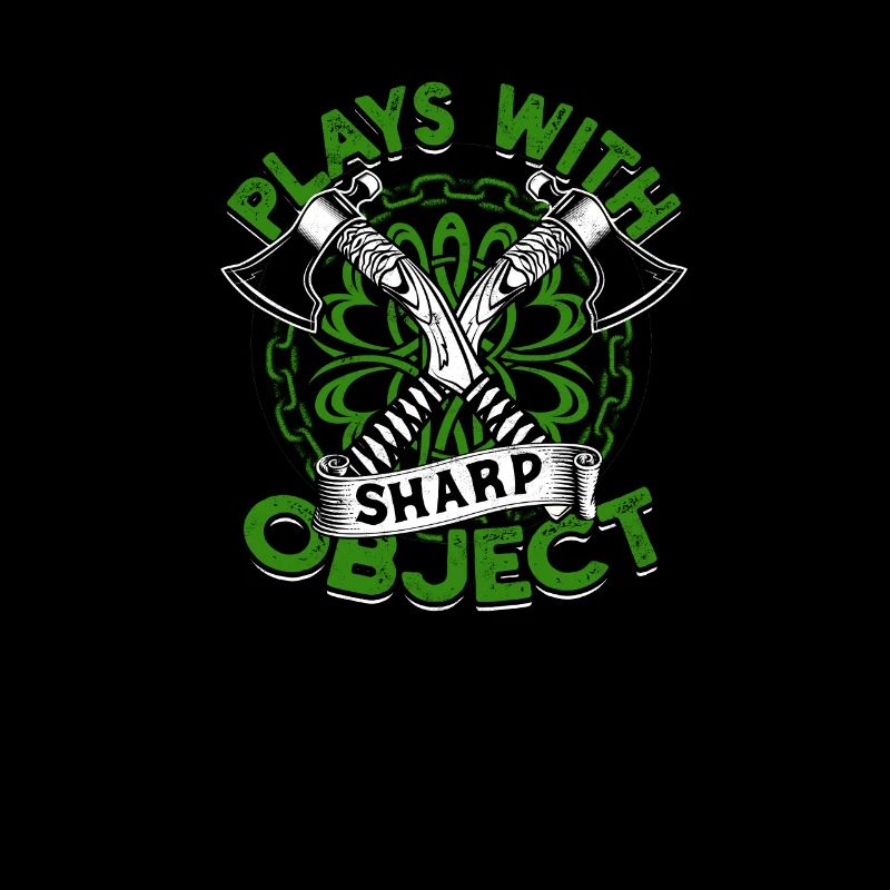 Plays with sharp object - double axe