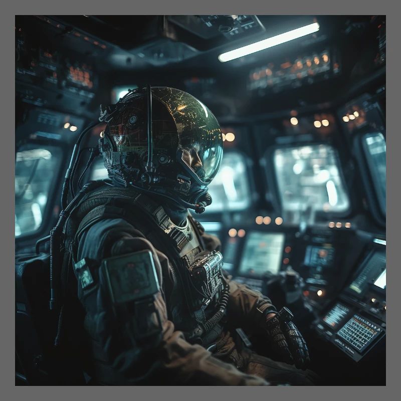Perdus dans l’espace - Astronaute dans le cockpit