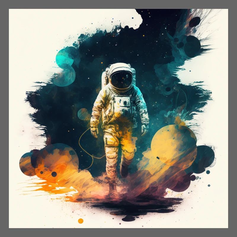 Perdu dans l’espace - Incroyable astronaute coloré