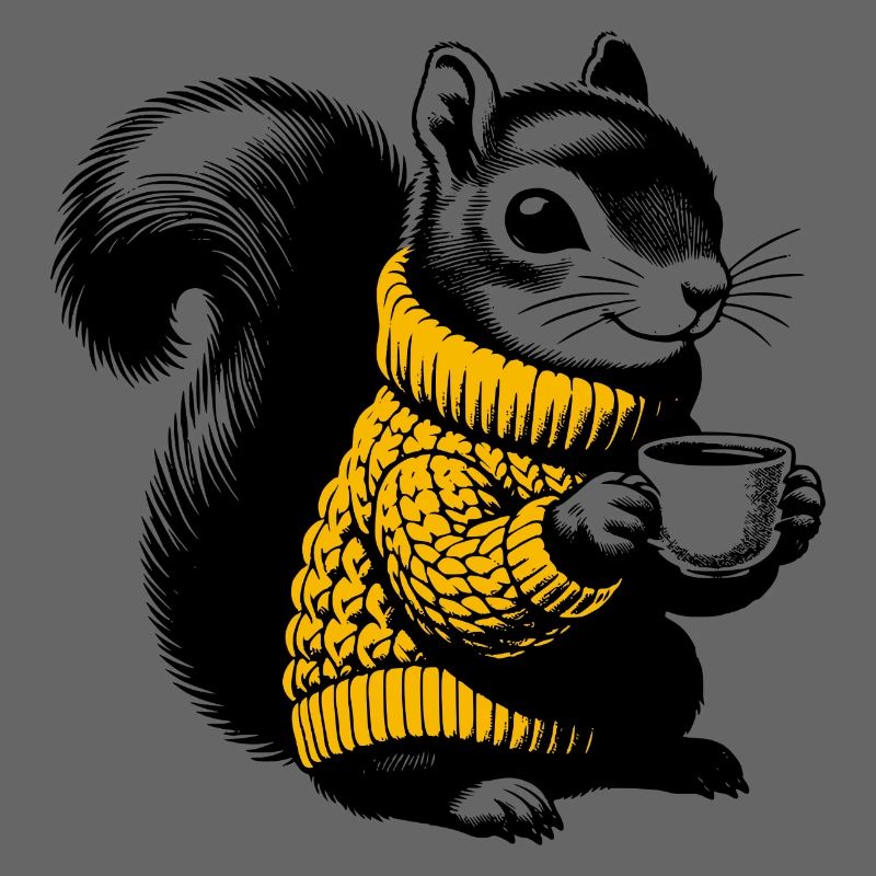 Eichhörnchen im Rollkragenpullover
