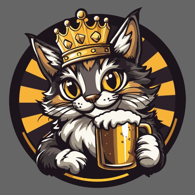 Katze Bier Comic