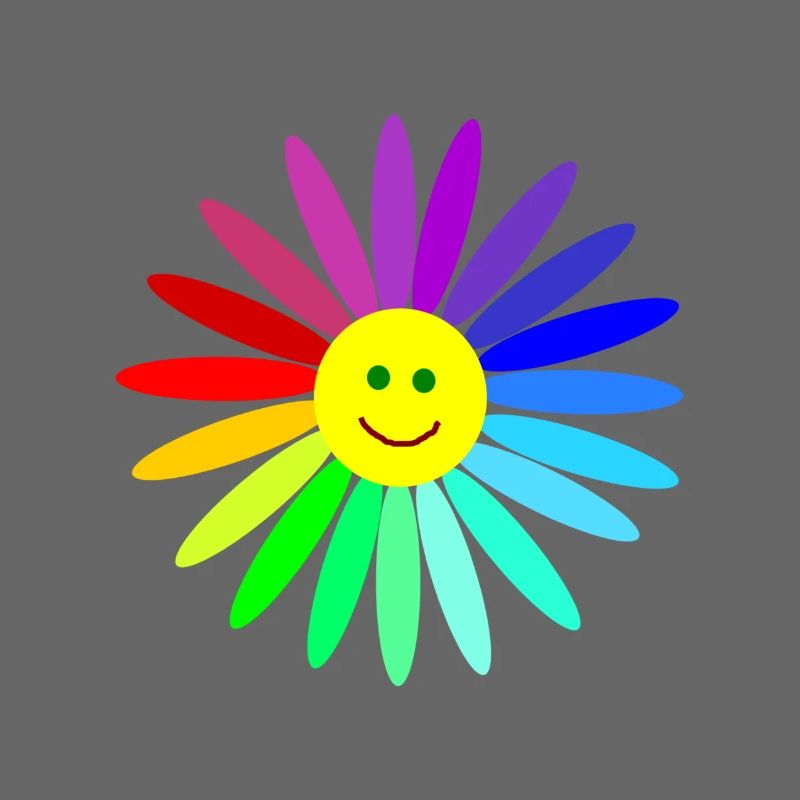 lachende regenbogenblume