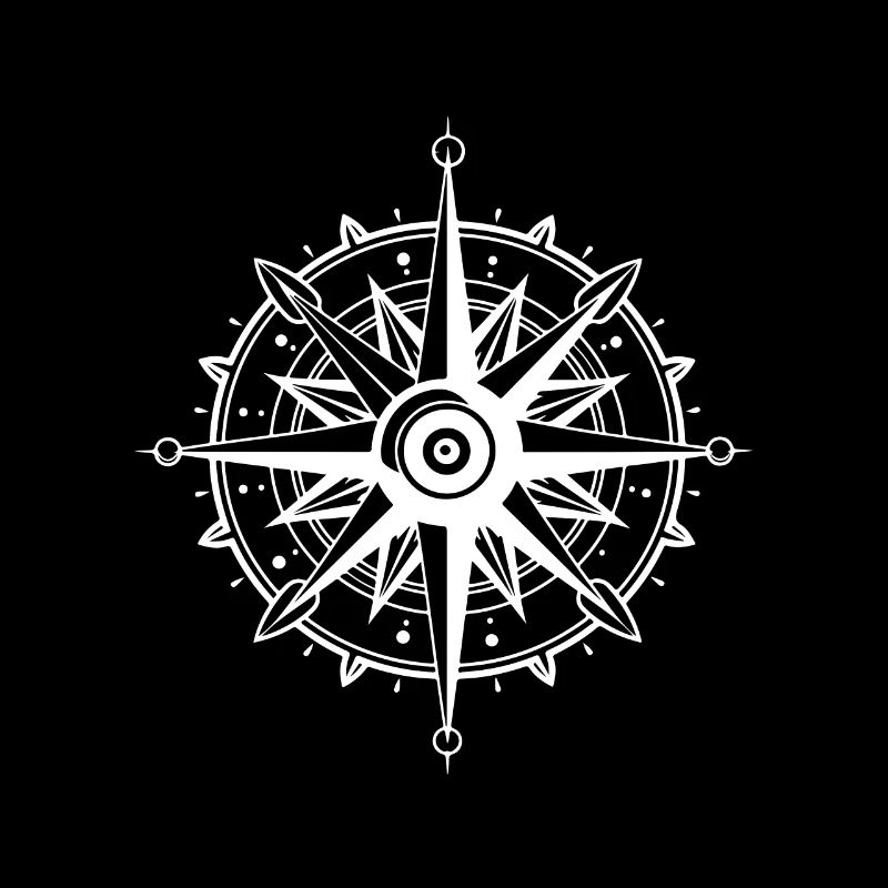 Compass symbol silhouette