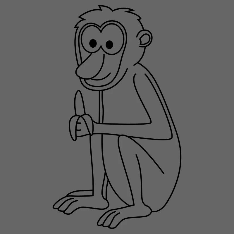 Affe comic Tier
