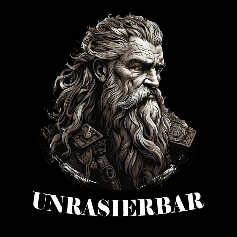 Wikinger Bartträger Lustiger Bart Spruch