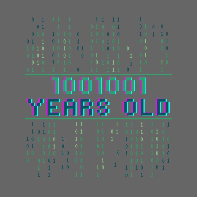 73. Geburtstag 73 Jahre alt Binärcode Coder