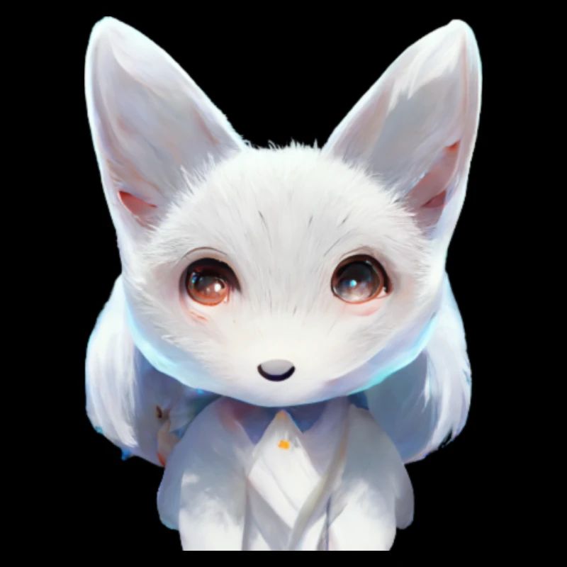 Cute white fox