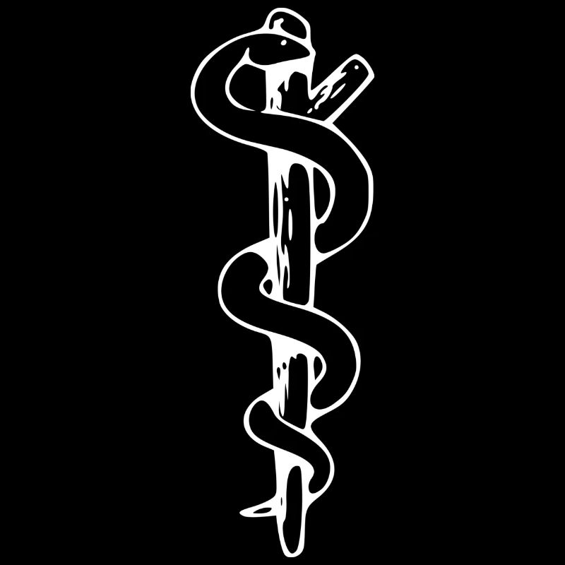 Aesculapius blanc | Bâtonnet d'Asclépios blanc