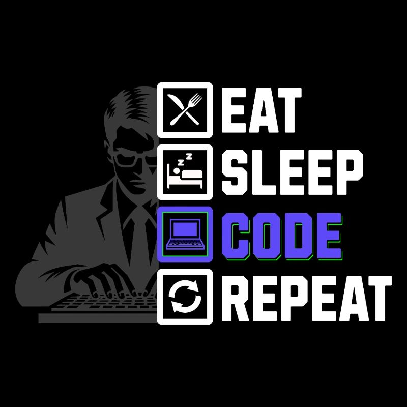 Coding Life – Eat Sleep Code Repeat Design