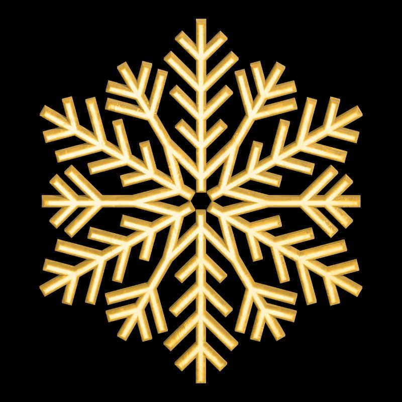 Flocon d’or Flocon d’or de flocon de neige doré
