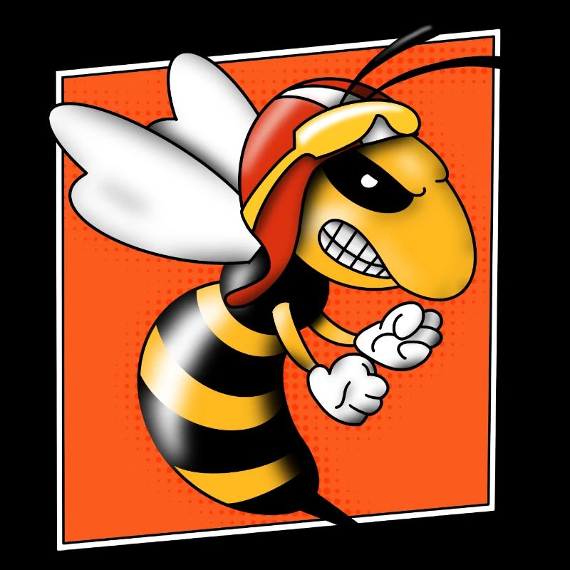Hornet halftone bee wasp Pop Art Comic Style