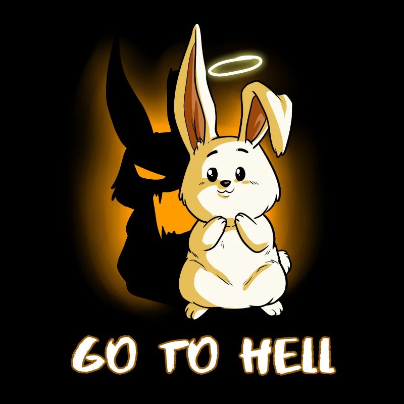 Go To Hell Bunny Rabbit Rabbit Angel Devil