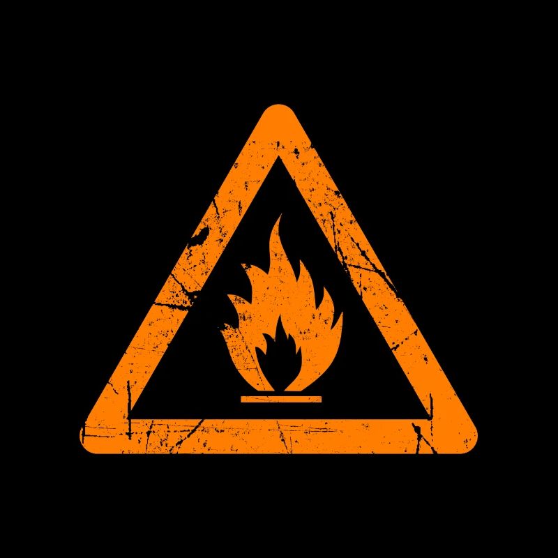 Flammable symbol textures gift