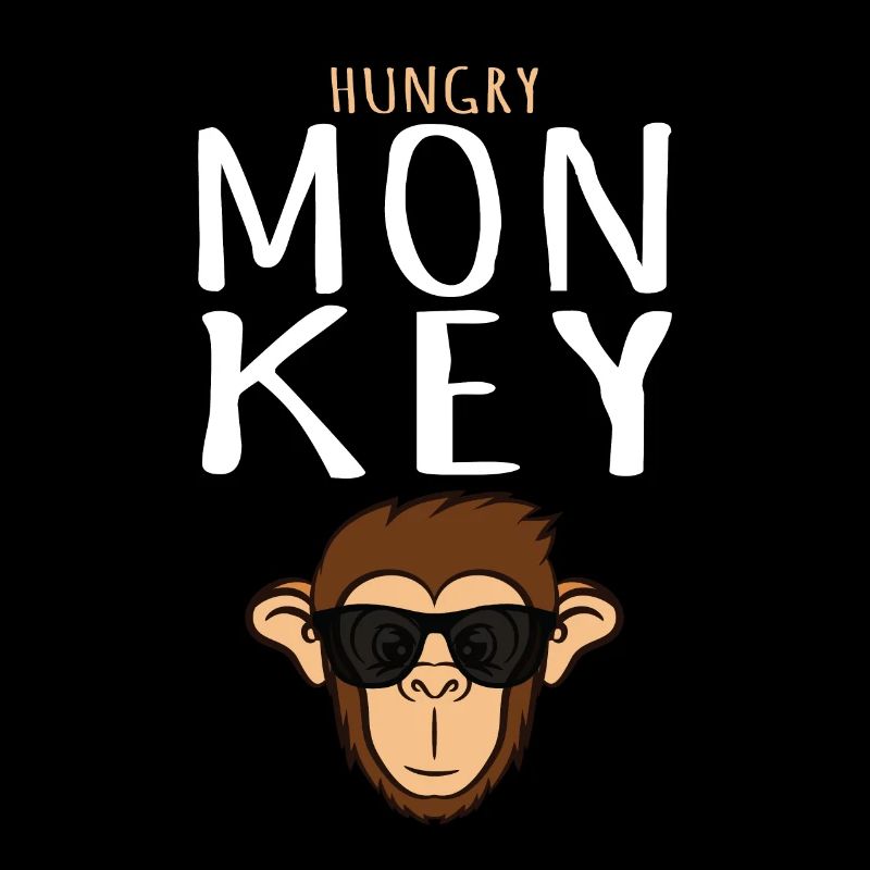 Monkey T Shirt - Monkey Head With Sunglass Monkey