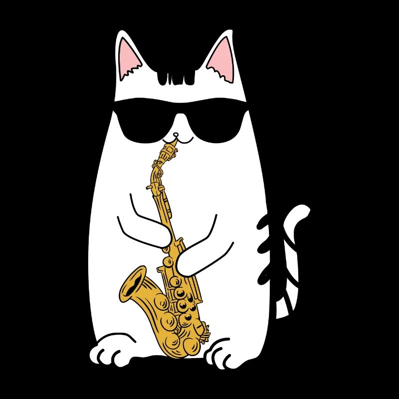 Cat Saxophone