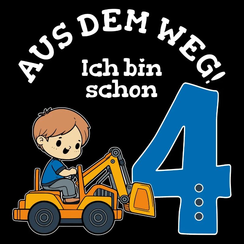 4. Geburtstag Bagger Junge