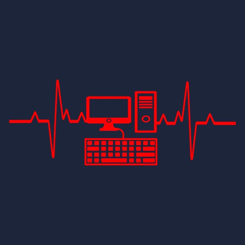 Herzschlag PC Gamer Computer Programmierer