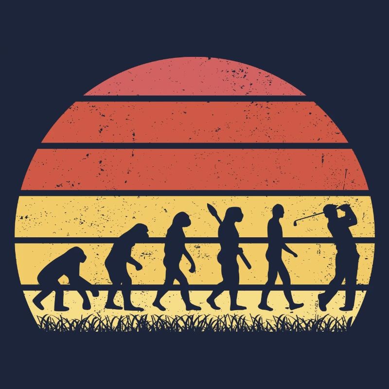 Evolution Graphic Golfer Golf Player Golfing Golf