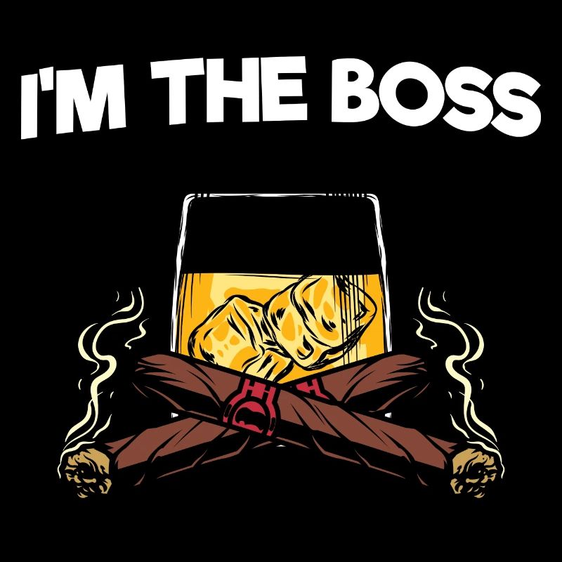 Chef Geschenk I'm Boss Whiskey Zigarren Raucher